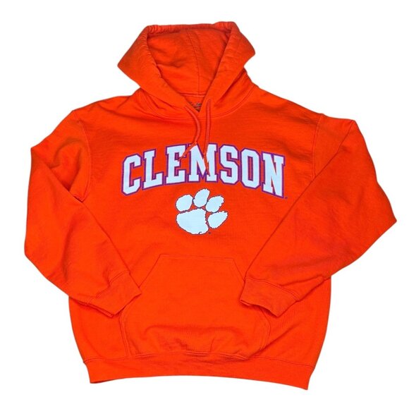 Clemson Tigers Logo Hoodie Orange Sweatshirt Unisex Small NCAA College Gameday - Picture 1 of 10